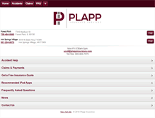 Tablet Screenshot of plappinsurance.com